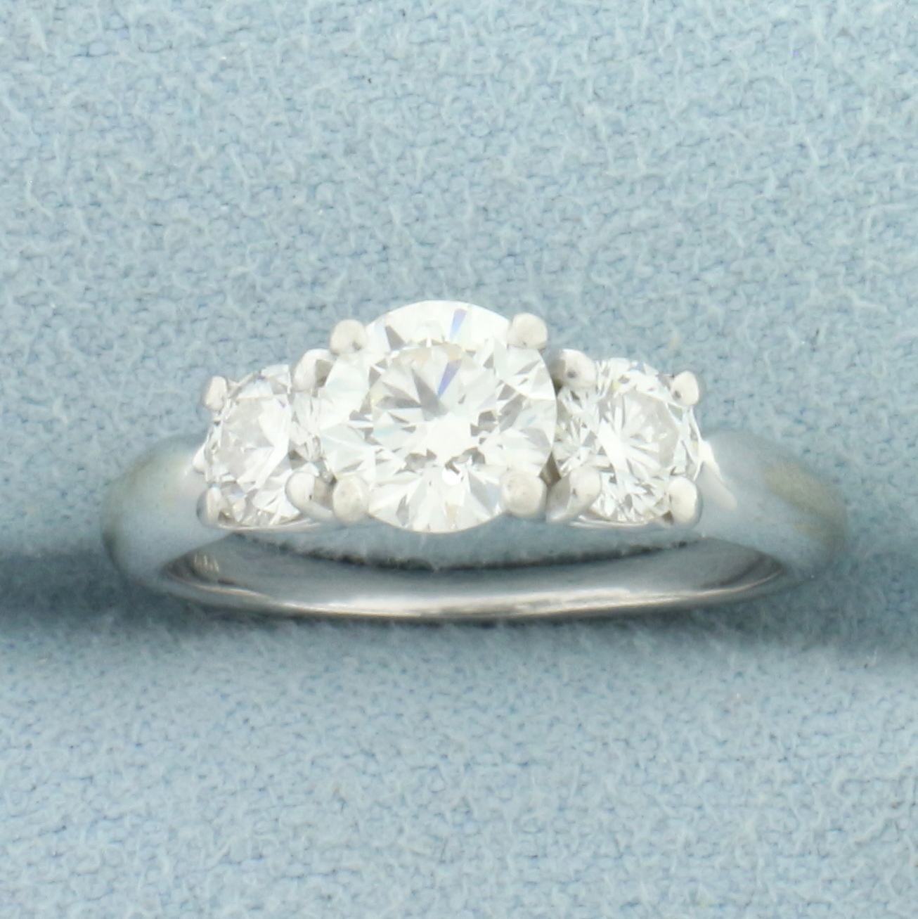 Certified Diamond 3 Stone Wedding Anniversary or Engagement Ring in 18k ... - $2,730.25
