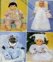 Baby Doll Pattern 3 Sizes Outfits Hats Christening Gown New Mint Uncut Mc Call&#39;s - £11.24 GBP