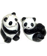 Giant Panda Bears Salt Peppers Shakers Henriksen Collectible VintageJapan - £15.69 GBP