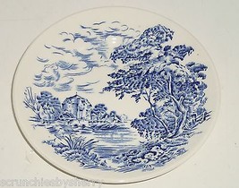 Enoch Wedgwood Countryside Dessert Plate Blue China England Tunstall Lot of 4 - £39.07 GBP