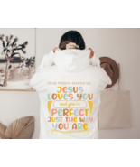 Jesus Hoodie Jesus Loves You Christian Hoodies Christian Hoodie Bible Ve... - £26.51 GBP