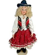 Sweet Sixteen Shay by Donna RuBert 32&quot; Cowgirl Porcelain Doll w/Full Bre... - $124.72