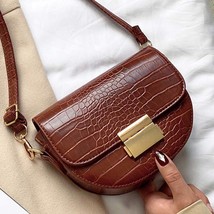  Pattern PU Leather Saddle Bag For Women 2022 Lady Mini Shoulder Messenger Bags  - £19.23 GBP