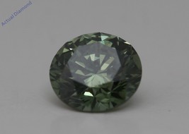 Round Cut Loose Diamond (0.91 Ct,Green(Irradiated) Color,VS1 Clarity) - £1,410.61 GBP