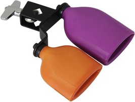 Mowind Bicolor Cowbell for Drum Set High and Low Tones Double Mounted Be... - $39.99