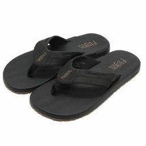 Flojos Men&#39;s Size 8, Flip Flop Sandals, Black-Tan - $17.99