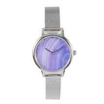 Agate Pattern Watch With Mesh Band Ladies Watch Women Watch Free shipping  - £38.39 GBP