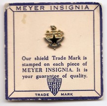 US Army WWII N.S. Meyer Carded Insignia Pin Logistics Management College - $8.00