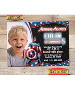 Captain America Photo Birthday Party Invitation - £7.04 GBP