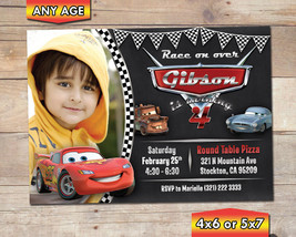 Cars Photo Birthday Party Invitation - £7.02 GBP