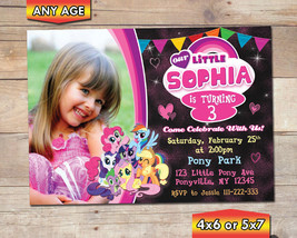 My Little Pony Photo Birthday Party Invitation - £7.18 GBP