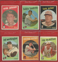 1959 Topps Lot Of 20 Baseball Cards MID-GRADE Or Better Except Team - £94.35 GBP