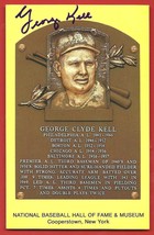 George Kell Autographed Hall Of Fame Plaque Postcard !! - £15.84 GBP