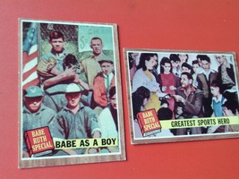 1962 Topps *2 Card Lot* Of Babe As A Boy &amp; Greatest Sports Hero - $29.99