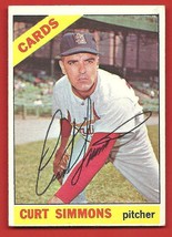 1966 Curt Simmons Original Autograph Signed Topps # 489 !! - £20.77 GBP