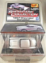 2001 Maisto Showcase Collection 1957 CHECROLET CORVETTE Silver 1:64 Die Cast Car - $13.50