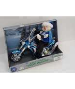 Rare Kmart trim a tree decor musical animated snow machine motorcycle sn... - $74.25