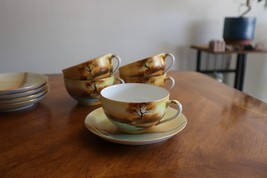 Lot of 5x Noritake China Tree In The Meadow Coffee Cup &amp; Saucer Sets Mix... - $24.95