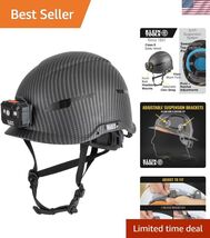 Safety Helmet, Non-Vented Class E with Rechargeable Lamp and Chin Strap,... - $157.09
