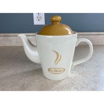 Tim Hortons 3 cup Always Fresh Personal Tea / Coffee Pot Ceramic Beige Gold - $13.85