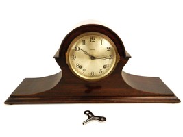Ansonia Wooden Mantel Clock, Vintage/Antique, w/Winding Key, Working, CL... - $195.95