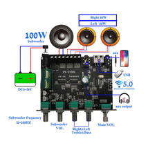 2*50W+100W Power Subwoofer Bluetooth Amplifier Board Sound Class D Home ... - £30.08 GBP+