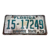 Vintage 1973 Florida Sunshine State License Plate Original 15 - 17249 Ta... - $19.62