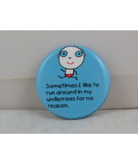 Novelty Pin - David and Golaith Tees TRun in Underwear Pin - Celluloid Pin - £11.72 GBP