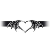 Alchemy P823 Nocte Amor Choker Gothic Pendant England Black Bat Wing Ope... - $37.00