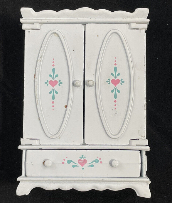 The Littles Armoire Wardrobe Closet Vintage Dollhouse Furniture Mattel 1980