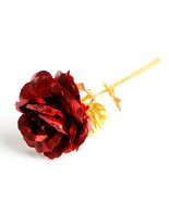 24K Gold Dipped Rose Long Stem Rose w/Gift Box - Red - $34.52 CAD