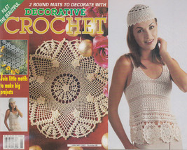 Decorative Crochet 2002 Tops, Cap, Ship, Curtains,Tablecloths Cat, Doilies+ #85 - £12.01 GBP