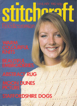 STITCHCRAFT NEEDLEWORK CROCHET KNIT EMBROIDER JANUARY 1982 VINTAGE MAGAZINE - £6.37 GBP