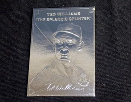 Ted Williams ~ Silver Foil Baseball Card, 1996, Clear Plastic Holder, w/... - £9.97 GBP