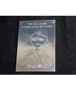 Ted Williams ~ Silver Foil Baseball Card, 1996, Clear Plastic Holder, w/... - £9.99 GBP