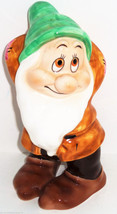 Disney Bashful Dwarf Snow White Ceramic Figurine Figure Green Hat Vintage Japan - £39.05 GBP