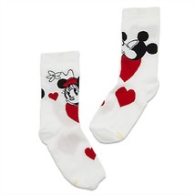 Disney Store Minnie and Mickey Mouse Socks Ladies Shoe Sizes 5-10 Red White - $16.95