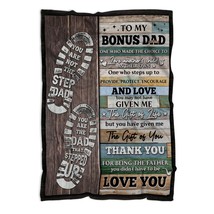 Stepdad Blanket, Dad Throw Blanket Gifts From Daughter Son, Stepdad Gift For Fat - $61.99