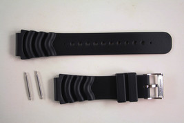 20mm Black  PVC  Plastic Divers Watch band FITS SEIKO or any 20mm Divers STRAP - $12.95