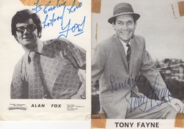 Tony Fayne Alan Fox The Arthur Haynes Show Philips LP 2x Signed Photo s - $16.99