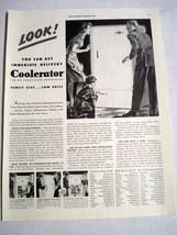 1942 Ad Coolerator The Ice-Conditioned Refrigerator Family Size-Low Price - $9.99