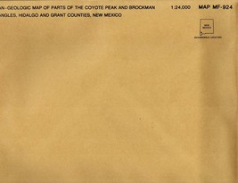 USGS Geologic Map: Coyote Peak, Brockman Quadrangles, New Mexico - $12.89