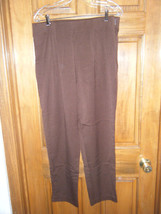 Dress Barn Woman Brown Hollywood Style Stretch Dress Pants - Size XL - $13.93
