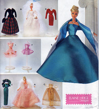 11.5&quot; Barbie Evening Wardrobe + Wedding, Ballet Doll Pattern Simplicity 8481 - £15.17 GBP