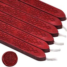 6PCS Blood Red Sealing Wax Sticks with Wick, Suitable for Envelope, Invi... - $11.82