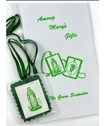  2 X Escapulario Verde Devoción Corazón de María Oración Healing Green S... - $17.49 CAD