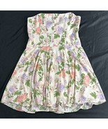 ZARA Strapless Floral Fit &amp; Flare Dress Medium M Romantic Garden Party EUC - $40.96 CAD