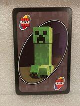 1 Minecraft Uno Replacement Creeper TNT Card SINGLE CARD ONLY Pre-Owned/... - $7.99