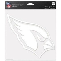 Arizona Cardinals NFL 8&quot;x8&quot; White Decal Sticker Team Logo Die Cut Car - £7.42 GBP