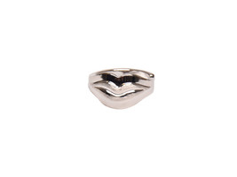 Federica Ti Womens Ring Finger Lips Luxury Arge Silver Size Uk F 1/2 N188 - £103.58 GBP